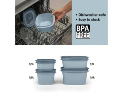 Sunware Aufbewahrungsboxen-Sigma home 4er-Set Frischhaltedose - blau