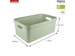 Sunware Sigma home 2er-Set 45L Aufbewahrungsbox - grün< Aufbewahrungsboxen