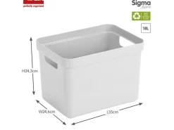 Sunware Aufbewahrungsboxen^Sigma home 4er-Set 18L Aufbewahrungsbox - weiß
