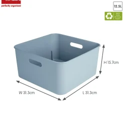 Sunware Aufbewahrungsboxen-Sigma home 4er-Set cube boxen mit Deckel - blau