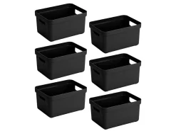 Sunware Aufbewahrungsboxen-Sigma home 6er-Set 5L Aufbewahrungsbox - schwarz
