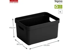 Sunware Aufbewahrungsboxen-Sigma home 6er-Set 5L Aufbewahrungsbox - schwarz