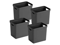 Sunware Aufbewahrungsboxen^Sigma home 4er-Set 25L Aufbewahrungsbox - anthrazit