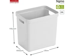 Sunware Sigma home 4er-Set 25L Aufbewahrungsbox - weiß< Aufbewahrungsboxen