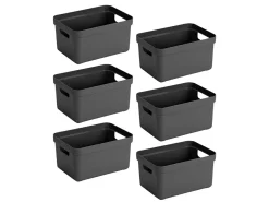 Sunware Aufbewahrungsboxen-Sigma home 6er-Set 5L Aufbewahrungsbox - anthrazit