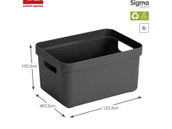 Sunware Aufbewahrungsboxen-Sigma home 6er-Set 5L Aufbewahrungsbox - anthrazit