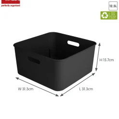 Sunware Aufbewahrungsboxen^Sigma home 3er-Set cube boxen mit Deckel - schwarz