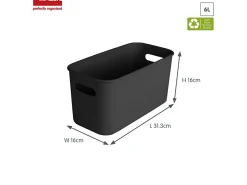 Sunware Aufbewahrungsboxen^Sigma home 3er-Set cube boxen mit Deckel - schwarz