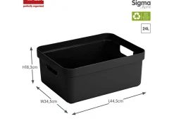 Sunware Sigma home 4er-Set 24L Aufbewahrungsbox - schwarz< Aufbewahrungsboxen