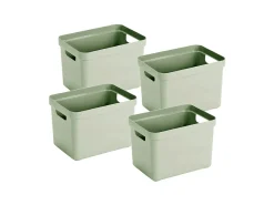 Sunware Sigma home 4er-Set 18L Aufbewahrungsbox - grün< Aufbewahrungsboxen
