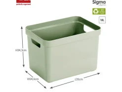 Sunware Sigma home 4er-Set 18L Aufbewahrungsbox - grün< Aufbewahrungsboxen