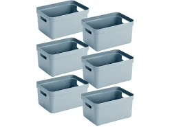 Sunware Aufbewahrungsboxen-Sigma home 4er-Set 18L Aufbewahrungsbox - blau