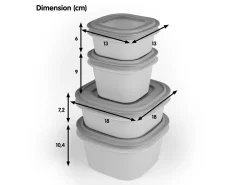 Sunware Aufbewahrungsboxen^Sigma home 4er-Set Frischhaltedose - grau