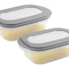 Sunware Schüssel & Schalen^Sigma home 2er-Set Käse Aufschnittdose mit Tablett - Grey