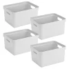 Sunware Sigma home 4er-Set 32 Liter Aufbewahrungsbox - White< Aufbewahrungsboxen