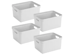 Sunware Sigma home 4er-Set 32 Liter Aufbewahrungsbox - White< Aufbewahrungsboxen