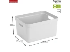 Sunware Sigma home 4er-Set 32 Liter Aufbewahrungsbox - White< Aufbewahrungsboxen