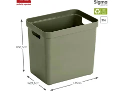 Sunware Aufbewahrungsboxen-Sigma home 4er-Set 25L Aufbewahrungsbox - dunkel grün
