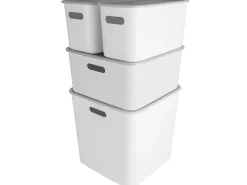 Sunware Aufbewahrungsboxen-Sigma home 4er-Set cube boxen mit Deckeln - Weiß