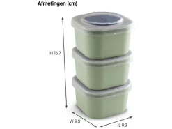 Sunware Schüssel & Schalen-Sigma home Food to go Set von 6 Lunchboxen - Green