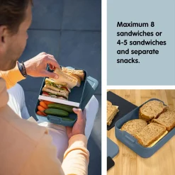 Sunware Schüssel & Schalen^Sigma home Food to go große Lunchbox - Blue