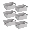 Sunware Sigma home 9L Set von 4 Aufbewahrungsboxen - Grey< Aufbewahrungsboxen