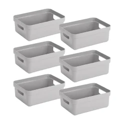 Sunware Sigma home 9L Set von 4 Aufbewahrungsboxen - Grey< Aufbewahrungsboxen