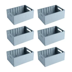 Sunware Klappboxen^Sigma home 4,6L Set von 6 Faltkisten - Blue