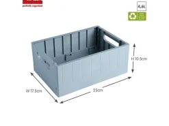 Sunware Klappboxen^Sigma home 4,6L Set von 6 Faltkisten - Blue