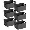 Sunware Sigma home 13L Set von 6 Aufbewahrungsbox - Anthracite< Aufbewahrungsboxen