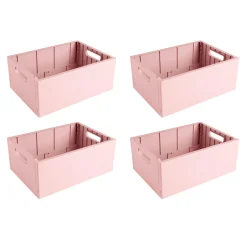 Sunware Klappboxen-Sigma home 13L Set von 4 Faltkisten - Pink