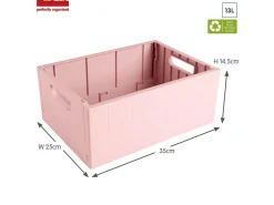 Sunware Klappboxen-Sigma home 13L Set von 4 Faltkisten - Pink