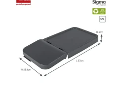 Sunware Aufbewahrungsboxen-Sigma home 30L Sortiereinheit Anthracite Deckel - 6 Stück