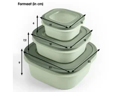 Sunware Schüssel & Schalen-Sigma home 3-teiliges Frischebehälterset - Green