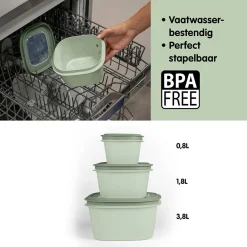 Sunware Aufbewahrungsboxen-Sigma home 4-teiliges set Frischhaltedose - Green