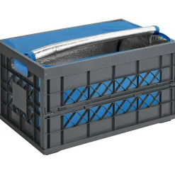 Sunware Klappboxen-Square 45 Liter anthrazit Faltkiste mit Kühltasche
