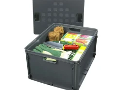 Sunware Klappboxen^Square 52 Liter Anthracite geschlossene Box - Set von 2