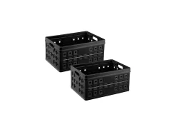 Sunware Square 46 Liter Black Klappbox - Set von 2< Klappboxen
