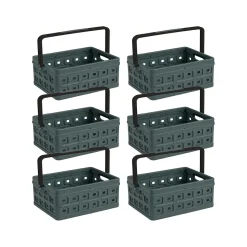 Sunware Klappboxen^Square 24 Liter 6er-Set Klappboxen mit Griff