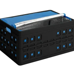 Sunware Klappboxen^Square 46 Liter Klappbox mit Kühltasche - Black