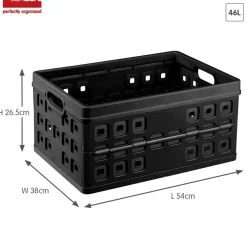 Sunware Klappboxen-Square 46 Liter Klappbox - Black