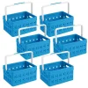 Sunware Aufbewahrungsboxen-Square 24 Liter Set von 6 Klappboxen mit Griff - Blue