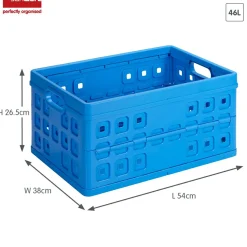 Sunware Square 46 Liter Set von 4 Klappboxen - Blue< Aufbewahrungsboxen