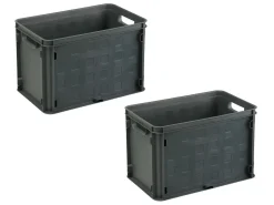 Sunware Klappboxen^Square 2er-Set 26 Liter geschlossene boxen - Anhtracite