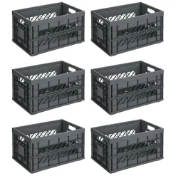 Sunware Klappboxen-Square Heavy Duty 45 Liter 6er-Set Klappboxen