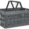 Sunware Klappboxen^Square Klappkiste mit Henkel - Grey