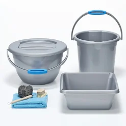 Sunware Spülschüsseln|Eimer^Water-line 10 Liter viereckig graue Schüssel