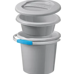 Sunware Eimer^Water-line 12 Liter graues Eimer Set