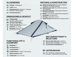 Tambu 2 Personen Trekkingzelt< Trekkingzelte|Zelt 2 Personen