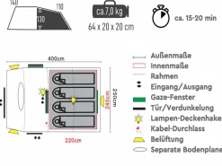 Tambu 4 Personen Tunnelzelte|Familienzelte-Jangala 4 Tunnelzelt